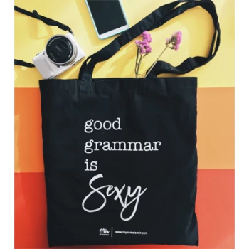 My Name is Mir Good Grammar is Sexy Tote Bag Cotton 3 My Name is Mir Good Grammar is Sexy Tote Bag Cotton