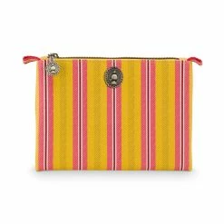 Pip Studio Small Yellow Jambo Flower/Blurred Lines Cosmetic Bag