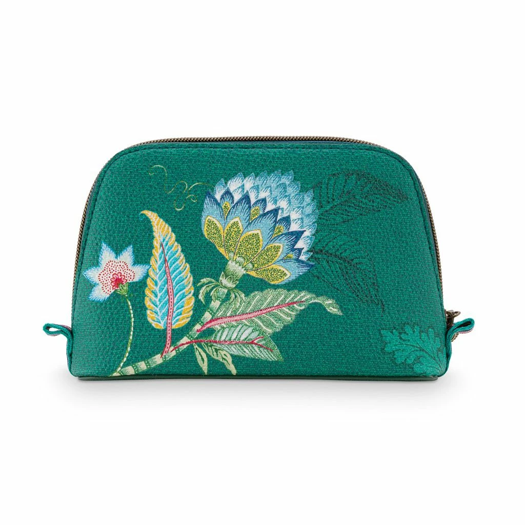 Pip Studio Small Green Jambo Flower Cosmetic Bag 2 Pip Studio Small Green Jambo Flower Cosmetic Bag