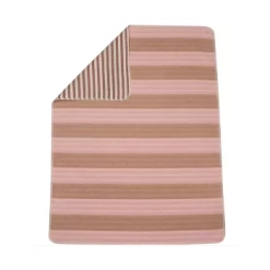 David Fussenegger Juwel Stripes and Solids Baby Blanket - Rose