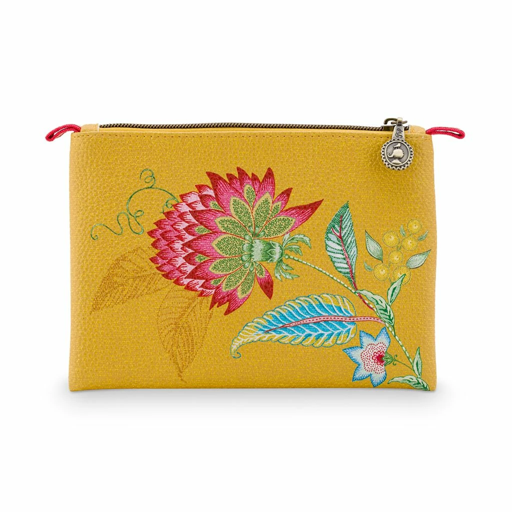 Pip Studio Small Yellow Jambo Flower/Blurred Lines Cosmetic Bag 1 Pip Studio Small Yellow Jambo Flower/Blurred Lines Cosmetic Bag
