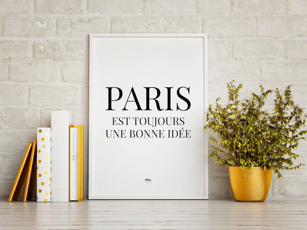 My Name is Mir Paris Wall Print A3 1 My Name is Mir Paris Wall Print A3
