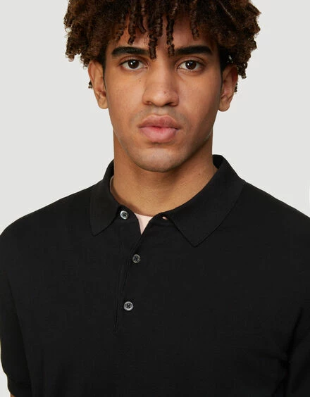 Baracuta S/S Polo Knit Black 5 Baracuta S/S Polo Knit Black