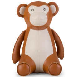 Zuny Tan & Wheat Monkey Bookend - Synthetic Leather