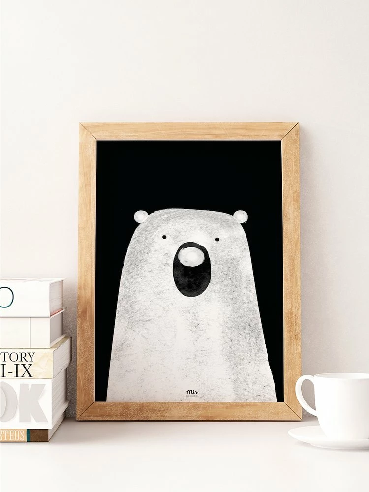 My Name is Mir Polar Bear Kids Room Wall Print A3 1 My Name is Mir Polar Bear Kids Room Wall Print A3