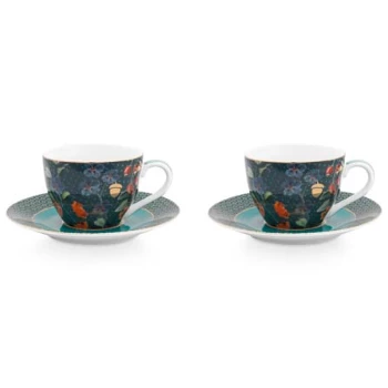 Pip Studio 120ml Wonderland Espresso Cup & Saucer - Set of 2 1 Pip Studio 120ml Wonderland Espresso Cup & Saucer - Set of 2