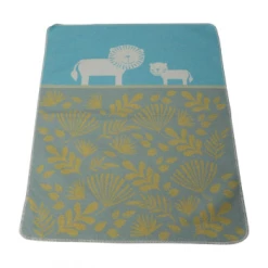 David Fussenegger Cotton and Rayon Jungle and Lions Juwel Baby Blanket