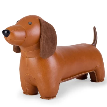 Zuny Dachshund Bookend - Synthetic Leather 1 Zuny Dachshund Bookend - Synthetic Leather