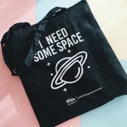 My Name is Mir Black I Need Some Space Tote Bag Cotton