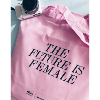 My Name is Mir Pink The Future is Female Tote Bag Cotton 1 My Name is Mir Pink The Future is Female Tote Bag Cotton