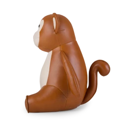 Zuny Tan & Wheat Monkey Bookend - Synthetic Leather 7 Zuny Tan & Wheat Monkey Bookend - Synthetic Leather