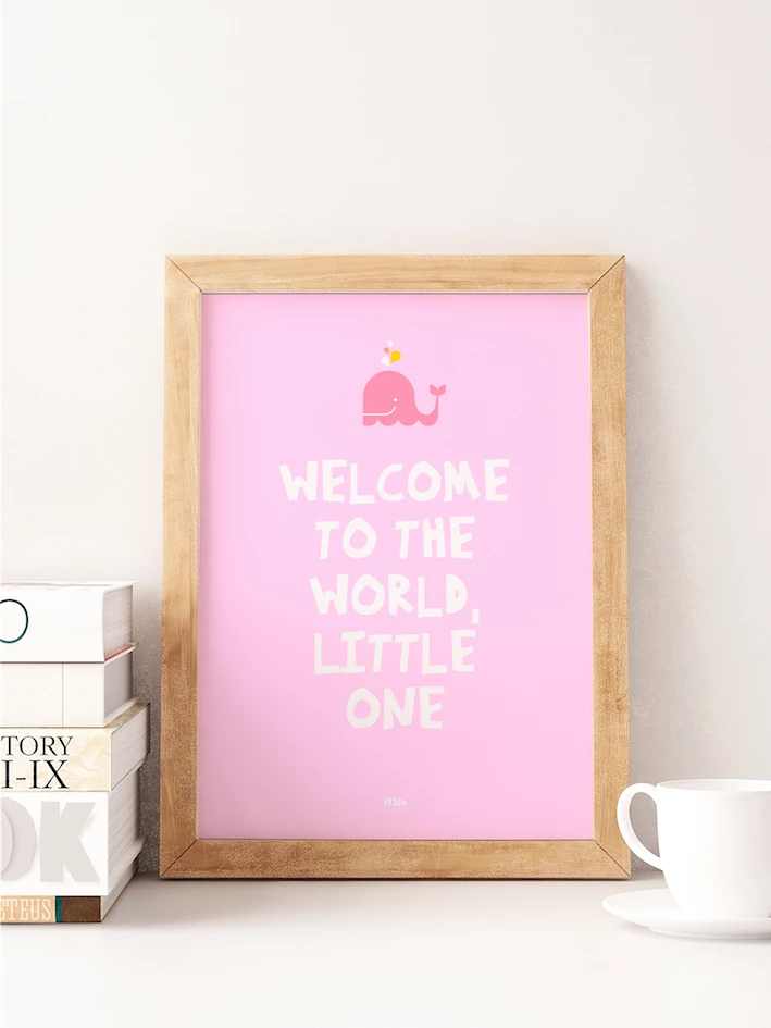 My Name is Mir Welcome To The World Little One Pink Kids Room Wall Print A3 1 My Name is Mir Welcome To The World Little One Pink Kids Room Wall Print A3