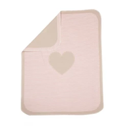 David Fussenegger Juwel Heart Baby Blanket - Rose