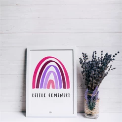 My Name is Mir Little Feminist Rainbow Wall Print Kids A4