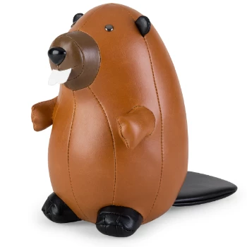 Zuny Beaver Bookend - Synthetic Leather 1 Zuny Beaver Bookend - Synthetic Leather
