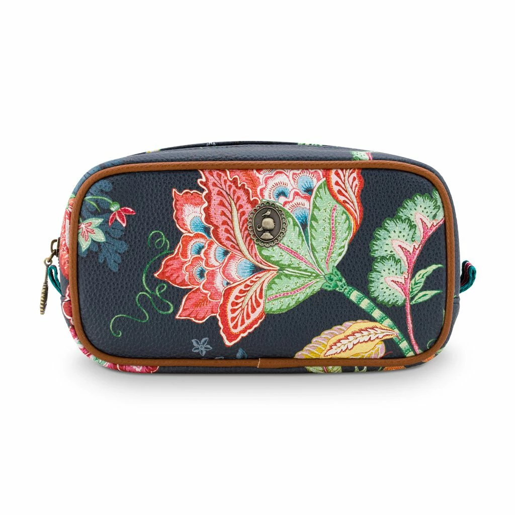 Pip Studio Small Blue Jambo Flower Cosmetic Bag 1 Pip Studio Small Blue Jambo Flower Cosmetic Bag