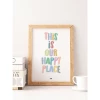 My Name is Mir This Is Our Happy Place Print Kids Room A4