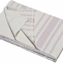 David Fussenegger Riva Decke Blockstreifen Hellviola