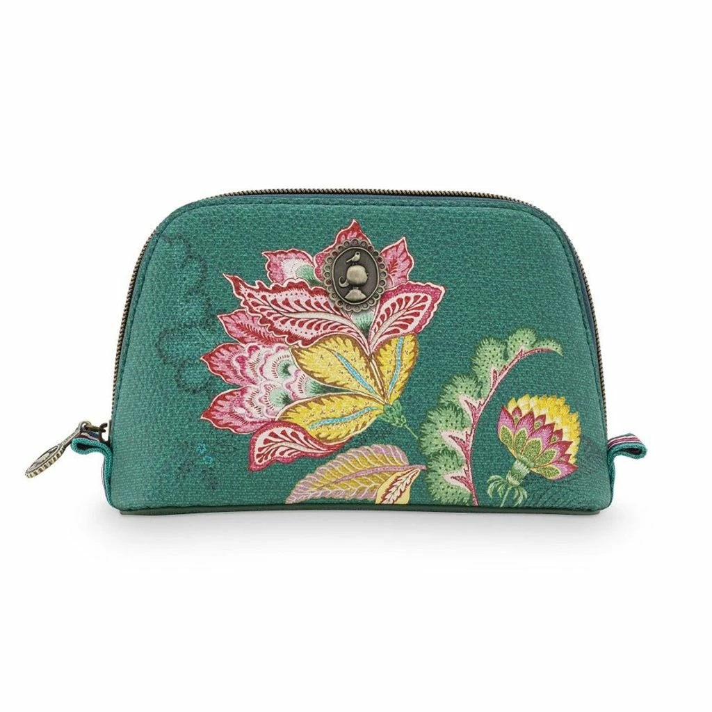 Pip Studio Small Green Jambo Flower Cosmetic Bag 1 Pip Studio Small Green Jambo Flower Cosmetic Bag