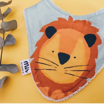 My Name is Mir Sweet Lion Baby Bib Bandana 1 My Name is Mir Sweet Lion Baby Bib Bandana
