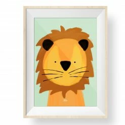 My Name is Mir Sweet Lion Wall Print A4