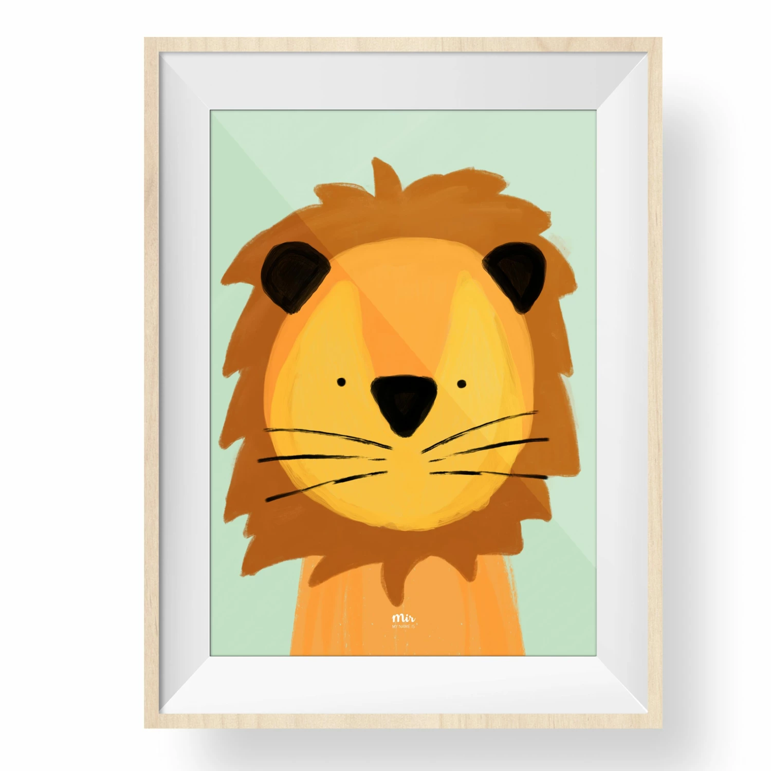 My Name is Mir Sweet Lion Wall Print A4 2 My Name is Mir Sweet Lion Wall Print A4