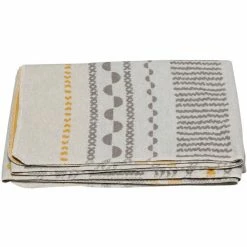 David Fussenegger 140 x 200cm Offwhite Border Silvretta Blanket